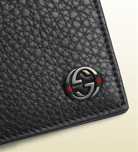 gucci genuine leather wallet|gucci leather wallet for men.